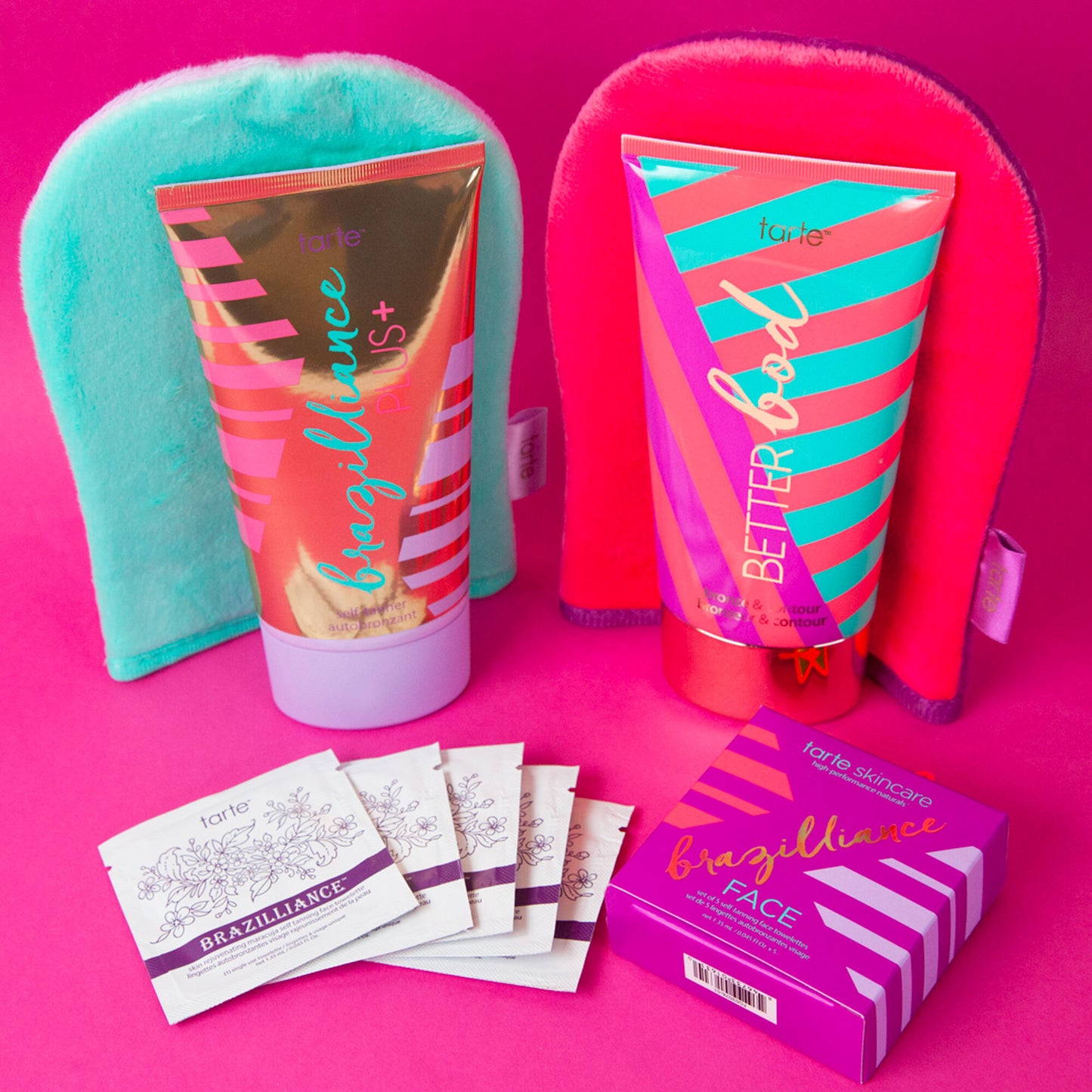 Tarte Brazilliance Self Tanning Face Wipes Towelettes Single Use Pack of 5