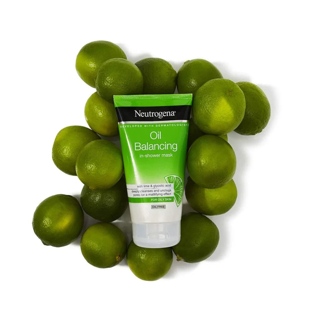 Neutrogena Oil Balancing In-Shower Mask For Lime Oily Skin Oil-Free 5.07 oz