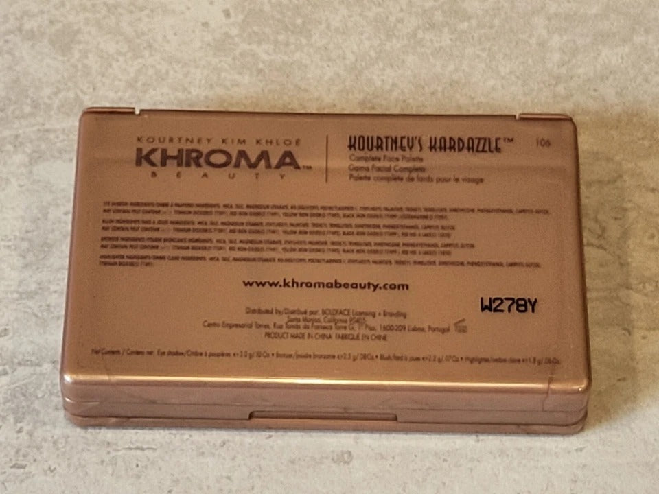 Khroma Beauty Kourtneys Kardazzle Rose Gold Face Palette