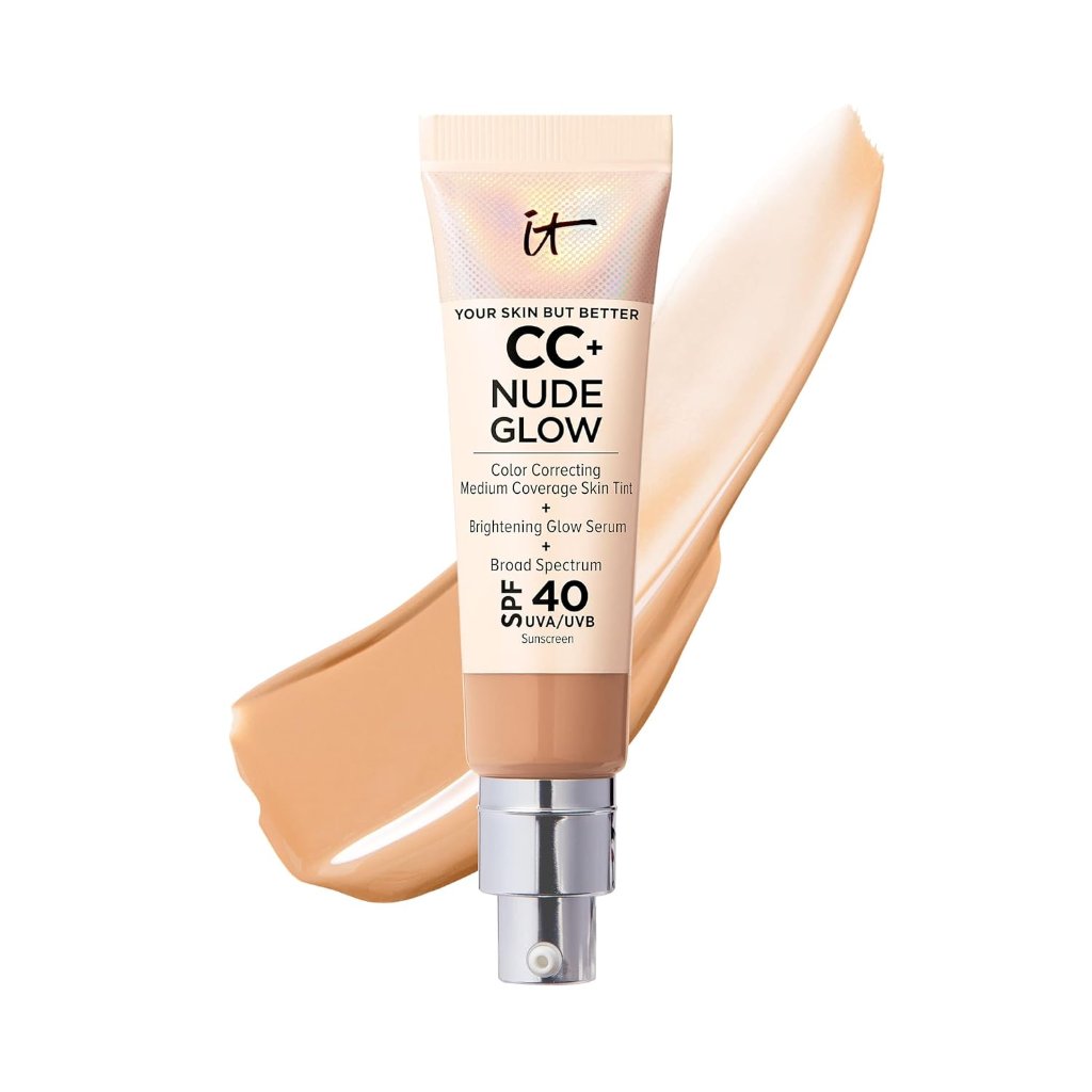 IT Cosmetics CC+ Nude Glow Lightweight Foundation + Glow Serum SPF 40 Medium Tan