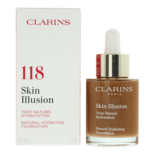 Clarins Skin Illusion Natural Hydrating Foundation - 118 Sienna