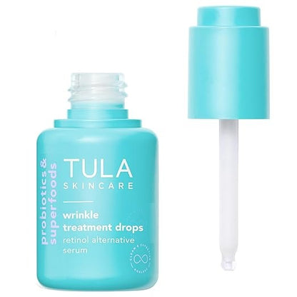 Tula Skincare Probiotics And Superfoods Wrinkle Treatment Drops Retino Alternative Serum 2 x 0.24 oz