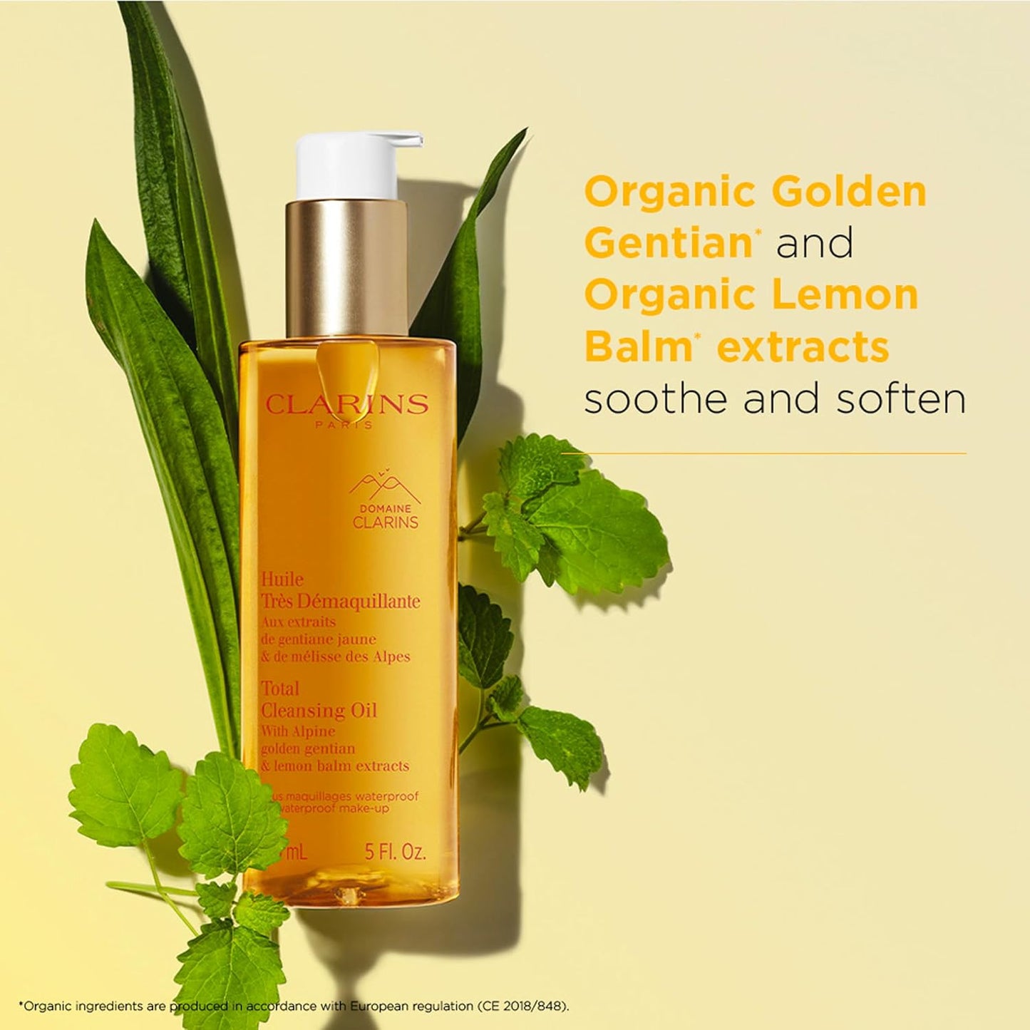 Clarins Total Cleansing Oil With Alpine Golden Gentian And Lemon Balm Extracts