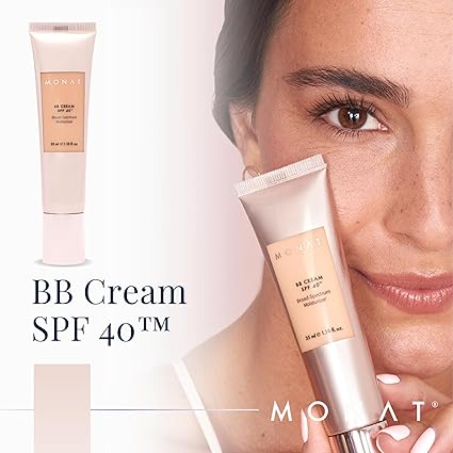 MONAT BB Cream SPF 40 - Sand Broad-Spectrum Moisturizer, Lightweight Tinted Coverage, Fragrance-Free sand 1.18OZ