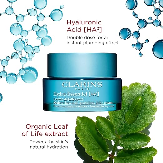 Clarins Hydra-Essentiel Silky Cream Intensely Hydrating Moisturizer 0.5oz