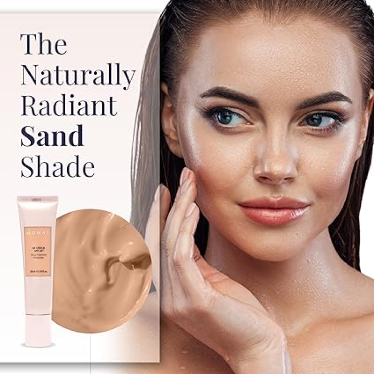 MONAT BB Cream SPF 40 - Sand Broad-Spectrum Moisturizer, Lightweight Tinted Coverage, Fragrance-Free sand 1.18OZ