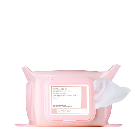 BeautyBio Exfoliating Peptide-Infused Body Wipes 30ct
