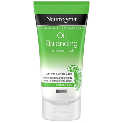 Neutrogena Oil Balancing In-Shower Mask For Lime Oily Skin Oil-Free 5.07 oz