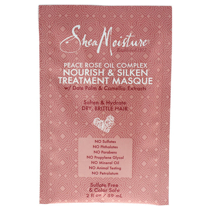 Shea Moisture Peace Rose Oil Complex Nourish &Silken Treatment Masque w/ date Palm & Camelia 2 oz