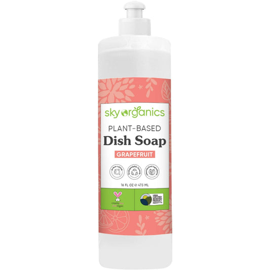 Sky Organics Plant Based Dish Soap - Grape Fruit 16 Fl Oz