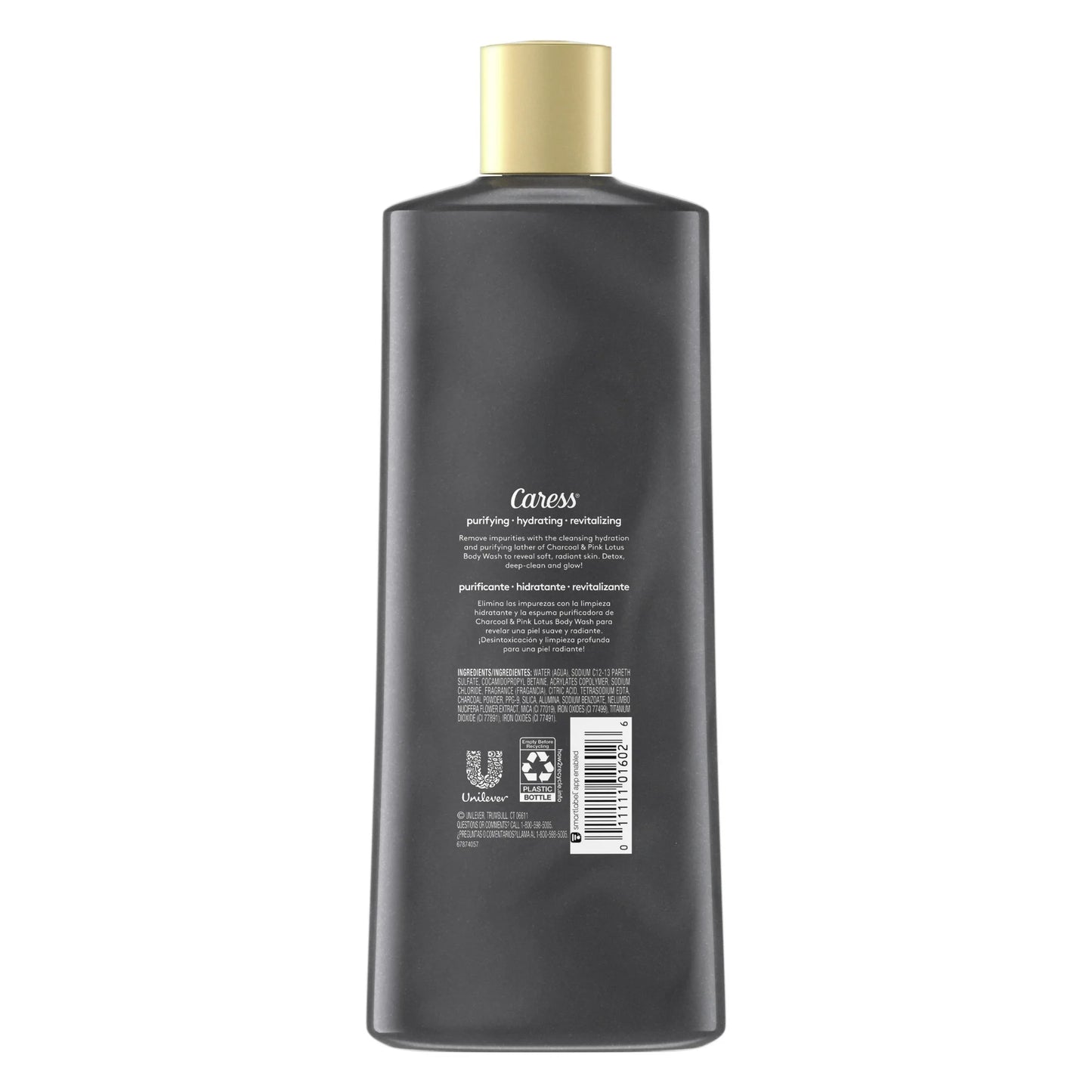 Caress Charcoal And Pink Lotus Womens Body Wash 18oz